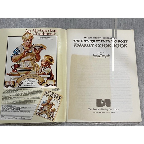 Saturday Evening Post Better Health Family Cookbook VTG Norman Rockwell Mag. - Picture 5 of 8